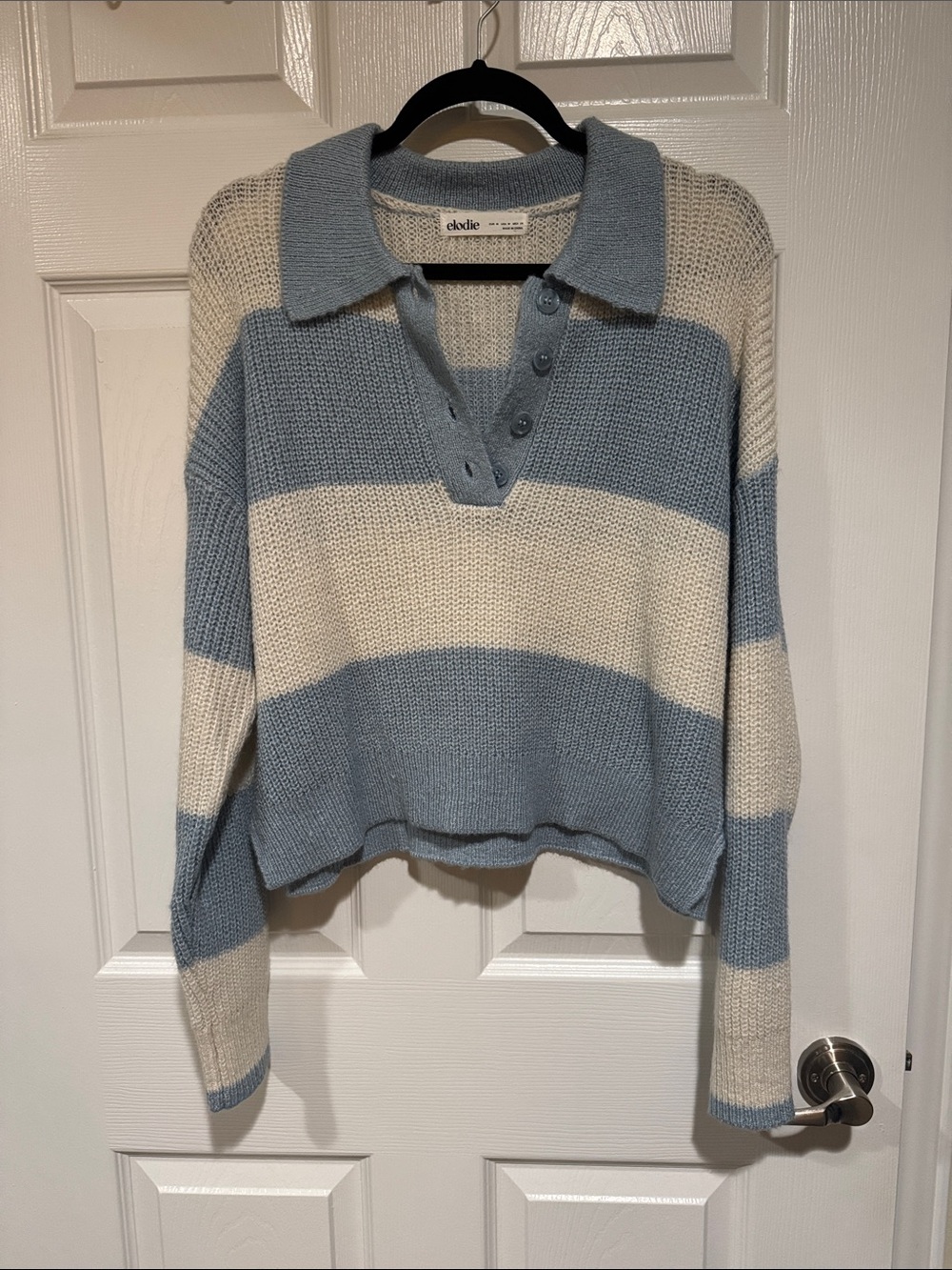 Elodie Striped Polo Sweater